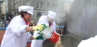 The World's Biggest Bowl of Porridge being created at Waterford Harvest Festival 2012