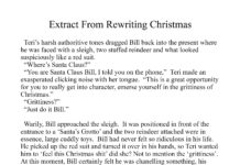 Extract from Rewriting Christmas, a festive tale which appears in the collection: Heart Strings by K. S. Moore