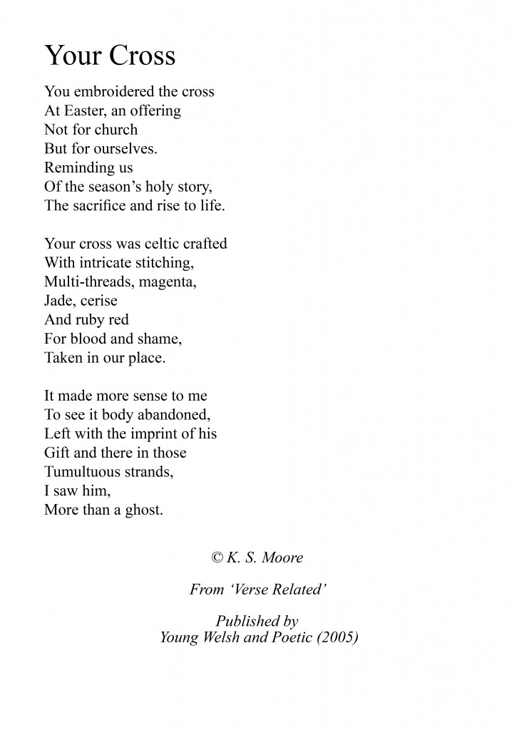 Your Cross, an Easter poem from the collection: Verse Related by K. S. Moore