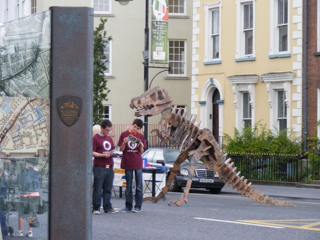 Just hanging out at the Mall, Waterford, with your local T-rex!